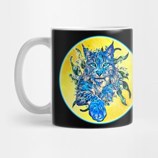 Lynx cat in freedom a wild cat Mug